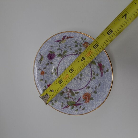 Crown Staffordshire Bird of Paradise England Floral Sauce Bowl Vintage - Picture 4 of 6